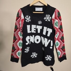 Derek Heart Let It Snow Light Up Christmas Sweater